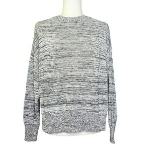 Max Mara Leisure Sweater Knit Pullover Marled Gray Crew Neck Soft‎ Casual Top